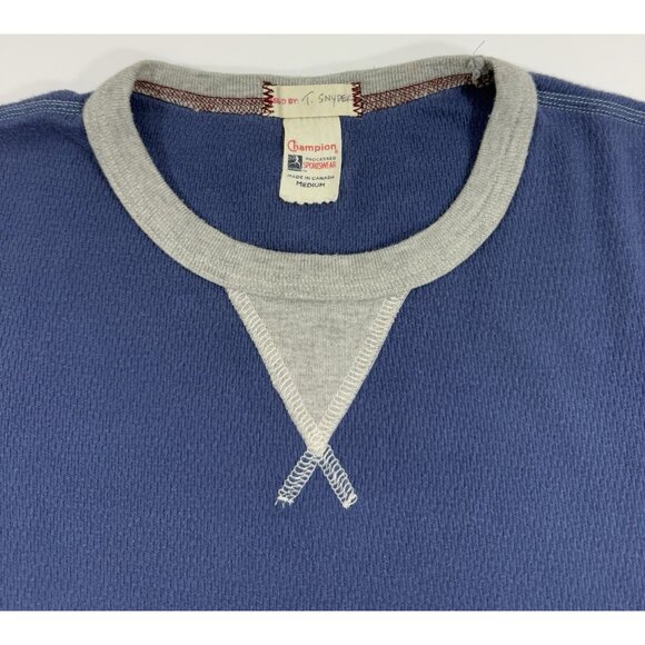 Champion x Todd Snyder Sportswear Mens Thermal Shirt Sz Medium Waffle Knit Crew - Picture 2 of 8